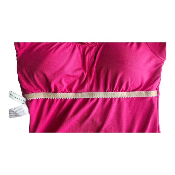 TRINA TURK Women's Size 8 Monaco Ruffle 1 Piece Swimsuit Fuchsia Pink - Picture 9 of 9